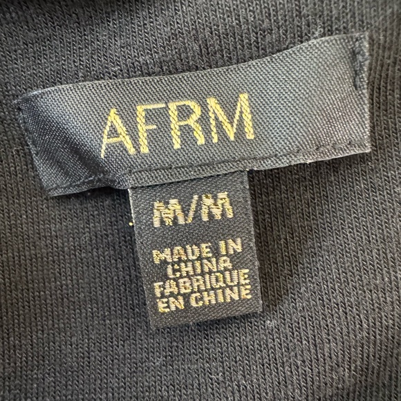 AFRM Revolve Marlowe Rib Cutout Long Sleeve Black Mini Dress Medium $98 - Picture 7 of 10